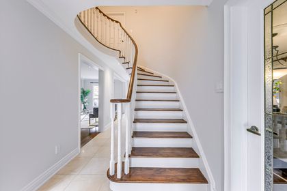 Stairs to 2nd Level - 3401 Water Lily Crt., Mississauga - Elite3 & Team at 3401 Water Lily Court, Lisgar, Mississauga