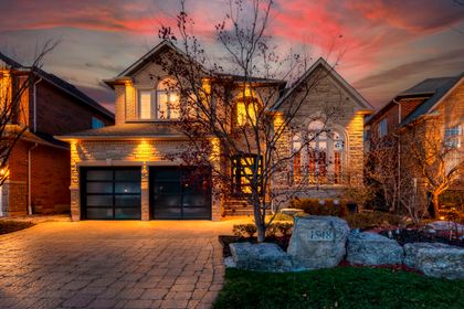 Exterior (Night) - 1548 Pinery Cres., Oakville at 1548 Pinery Crescent, 1009 - JC Joshua Creek, Oakville