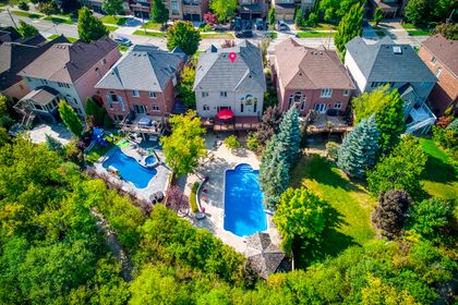 Overhead Backyard - 1548 Pinery Cres., Oakville at 1548 Pinery Crescent, 1009 - JC Joshua Creek, Oakville