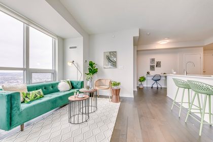 Living Room - 3310 - 4011 Brickstone Mews, Mississauga at 3310 - 4011 Brickstone Mews, City Centre, Mississauga