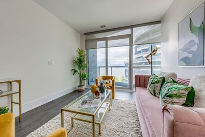 Living Room  - 612 - 1 Edgewater Dr., Toronto - Elite3 & Team at 612 - 1 Edgewater Drive, Waterfront Communities C1, Toronto
