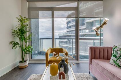 Living Room  - 612 - 1 Edgewater Dr., Toronto - Elite3 & Team at 612 - 1 Edgewater Drive, Waterfront Communities C1, Toronto