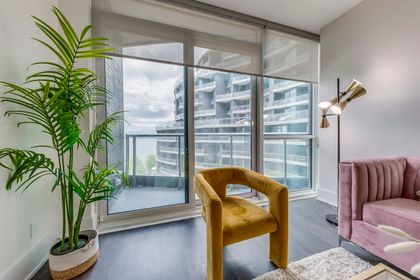 Living Room  - 612 - 1 Edgewater Dr., Toronto - Elite3 & Team at 612 - 1 Edgewater Drive, Waterfront Communities C1, Toronto