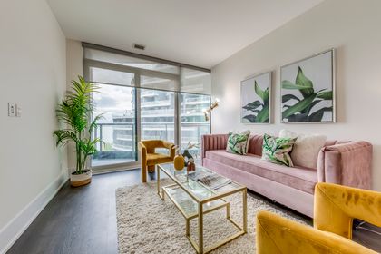 Living Room  - 612 - 1 Edgewater Dr., Toronto - Elite3 & Team at 612 - 1 Edgewater Drive, Waterfront Communities C1, Toronto