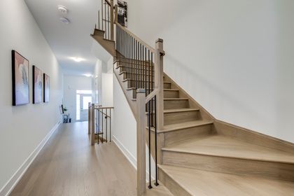 Stairs to 2nd Level - 3054 Harvard Gardens, Oakville at 3054 Harvard Gardens, 1010 - JM Joshua Meadows, Oakville Stairs to 2nd Level - 3054 Harvard Gardens, Oakville at 3054 Harvard Gardens, 1010 - JM Joshua Meadows, Oakville