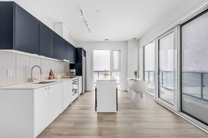 Kitchen & Dining Area - VIRTUALLY STAGED - 1012 - 8 Tippett Rd., North York at 1012 - 8 Tippett Road, Clanton Park, Toronto