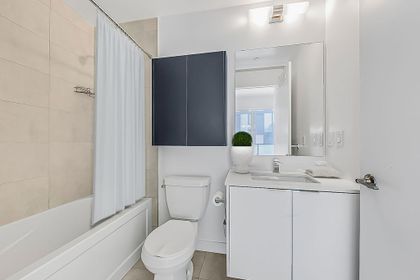 Primary Bedroom Ensuite - VIRTUALLY STAGED - 1012 - 8 Tippett Rd., North York at 1012 - 8 Tippett Road, Clanton Park, Toronto