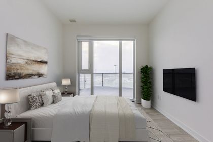 2nd Bedroom - VIRTUALLY STAGED - 1012 - 8 Tippett Rd., North York at 1012 - 8 Tippett Road, Clanton Park, Toronto