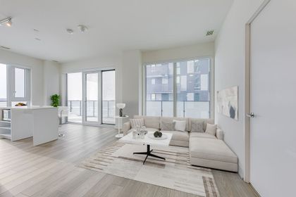 Living Area - VIRTUALLY STAGED - 1012 - 8 Tippett Rd., North York at 1012 - 8 Tippett Road, Clanton Park, Toronto