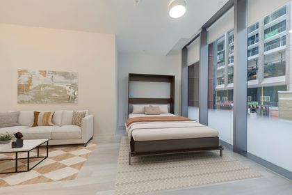 Living Space - Virtually Staged - 201 - 357 King St.W., Toronto at 201 - 357 King Street, Waterfront Communities C1, Toronto