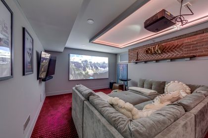 Basement Rec/Theatre Room - 1005 Fair Birch Dr., Mississauga at 1005 Fair Birch Drive, Lorne Park, Mississauga