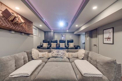 Basement Rec/Theatre Room - 1005 Fair Birch Dr., Mississauga at 1005 Fair Birch Drive, Lorne Park, Mississauga