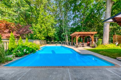 Backyard/Pool - 1005 Fair Birch Dr., Mississauga at 1005 Fair Birch Drive, Lorne Park, Mississauga