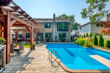 Backyard/Pool - 1005 Fair Birch Dr., Mississauga at 1005 Fair Birch Drive, Lorne Park, Mississauga