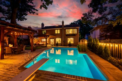 Backyard/Pool - 1005 Fair Birch Dr., Mississauga at 1005 Fair Birch Drive, Lorne Park, Mississauga