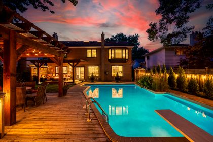 Backyard/Pool - 1005 Fair Birch Dr., Mississauga at 1005 Fair Birch Drive, Lorne Park, Mississauga