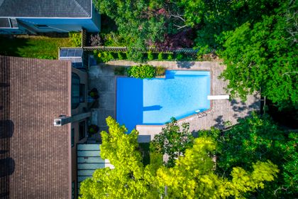 Overhead Backyard View - 1005 Fair Birch Dr., Mississauga at 1005 Fair Birch Drive, Lorne Park, Mississauga