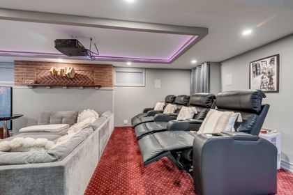 Basement Rec/Theatre Room - 1005 Fair Birch Dr., Mississauga at 1005 Fair Birch Drive, Lorne Park, Mississauga