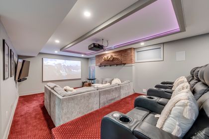 Basement Rec/Theatre Room - 1005 Fair Birch Dr., Mississauga at 1005 Fair Birch Drive, Lorne Park, Mississauga