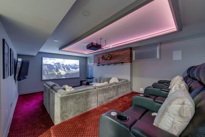Basement Rec/Theatre Room - 1005 Fair Birch Dr., Mississauga at 1005 Fair Birch Drive, Lorne Park, Mississauga