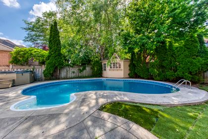 Pool & Backyard - 1205 Lindenrock Dr., Oakville at 1205 Lindenrock Drive, 1009 - JC Joshua Creek, Oakville