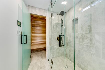 Basement 3pc Bath with Sauna - 1443 Bayshire Dr., Oakville at 1443 Bayshire Drive, 1009 - JC Joshua Creek, Oakville