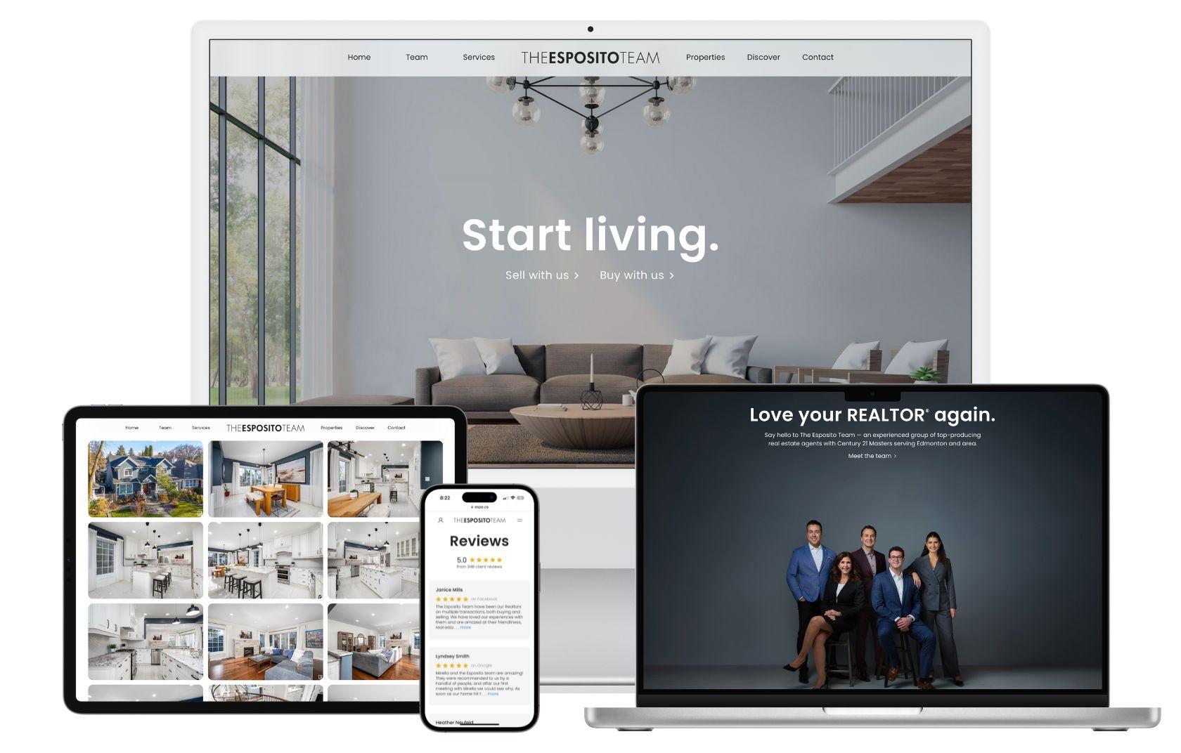 ESPO.ca displayed on different Apple products