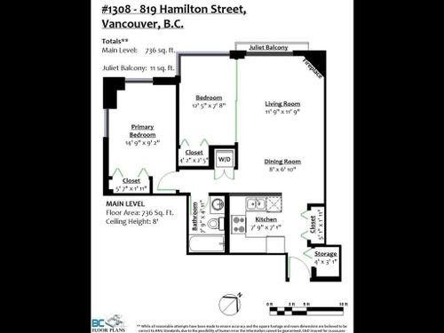 21 at 1308 - 819 Hamilton Street, Downtown VW, Vancouver West