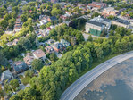 730-echo-drone-above-canal at 730 Echo Drive, Old Ottawa South, Ottawa