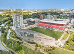730-echo-drone-td-stadium-view-north at 730 Echo Drive, Old Ottawa South, Ottawa