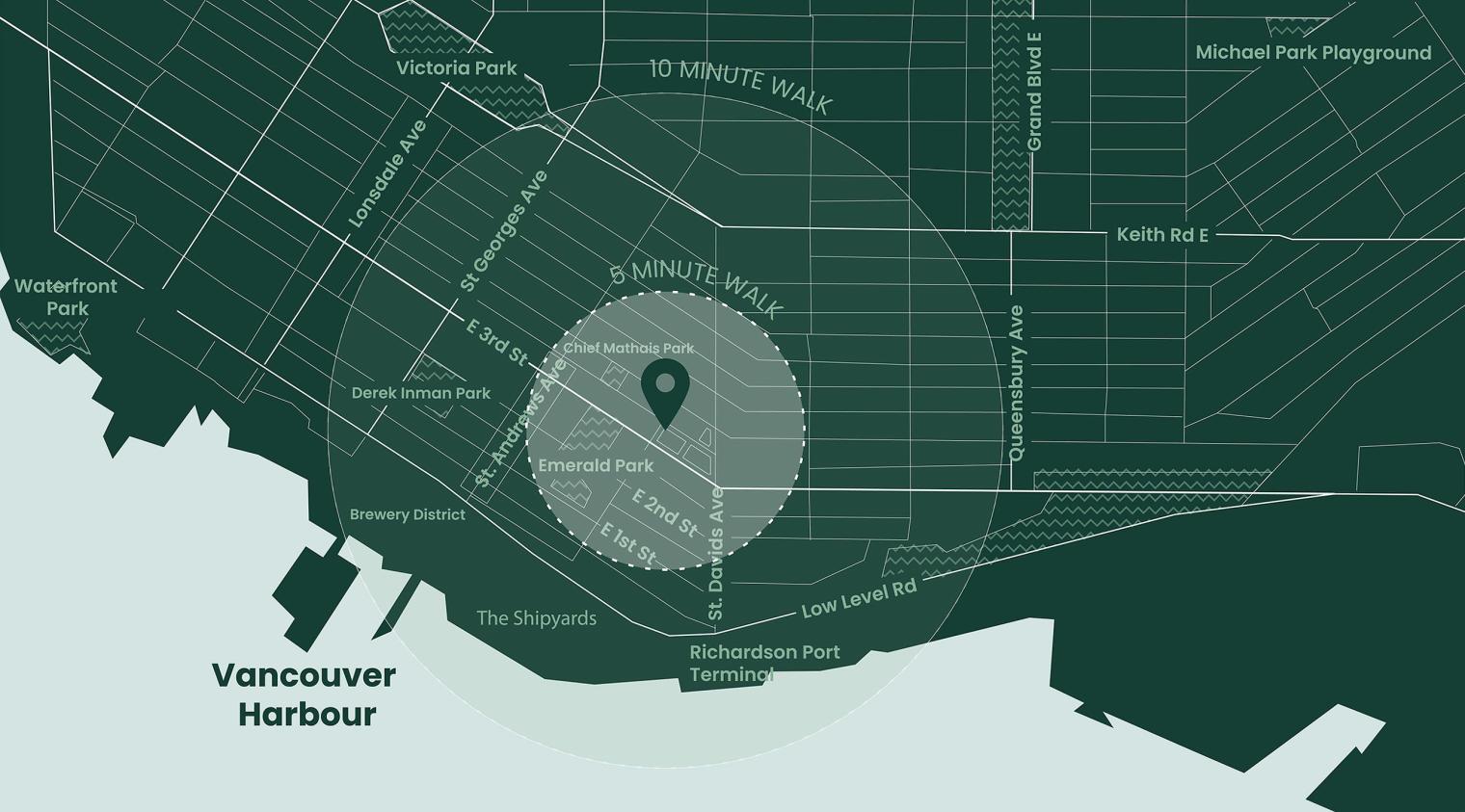 Map of North Vancouver with Innova