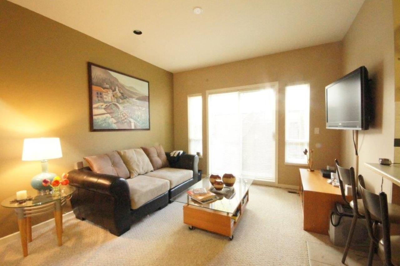 6-251 east 11th North Vancouver -Living room off kitchen at 6 - 251 East 11th Street, Central Lonsdale, North Vancouver