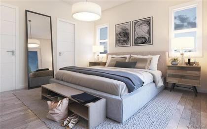 Rendering of a bedroom at Cypress Mews. at 104 - 1454 Bear Mountain Parkway, Bear Mountain, Langford Rendering of a bedroom at Cypress Mews. at 104 - 1454 Bear Mountain Parkway, Bear Mountain, Langford