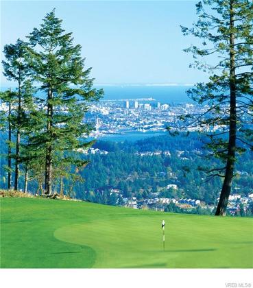 View of downtown Victoria from the Mountain Course. at 104 - 1454 Bear Mountain Parkway, Bear Mountain, Langford