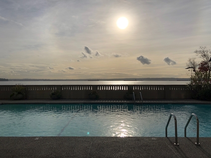 Outdoor waterfront pool at 708 - 150 24th Street, Dundarave, West Vancouver