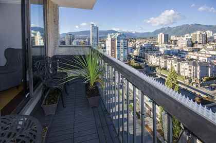 Great balcony space at 1604 - 145 St. Georges Avenue, Lower Lonsdale, North Vancouver