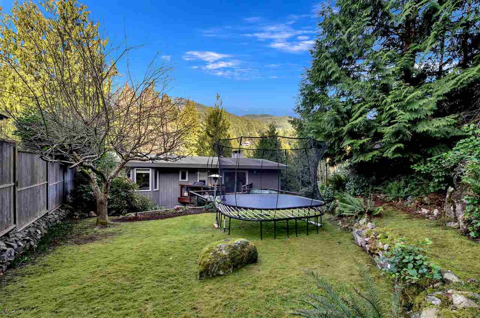 backyard at 5716 Marine Drive, Eagle Harbour, West Vancouver