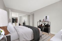 Primary Bedroom Virtually Staged at 209 - 20 Sunrise Avenue, Victoria Village, Toronto