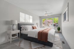 Primary Bedroom Virtually Staged at 136 Three Valleys Drive, Parkwoods-Donalda, Toronto