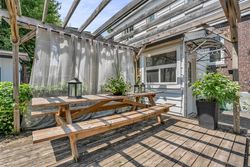 Backyard at 263 Glebeholme Boulevard, Danforth, Toronto