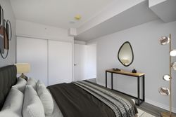 Primary Bedroom Virtually Staged at 212 - 1 Falaise Road, West Hill, Toronto