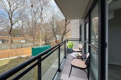 Balcony Virtually Staged at 212 - 1 Falaise Road, West Hill, Toronto