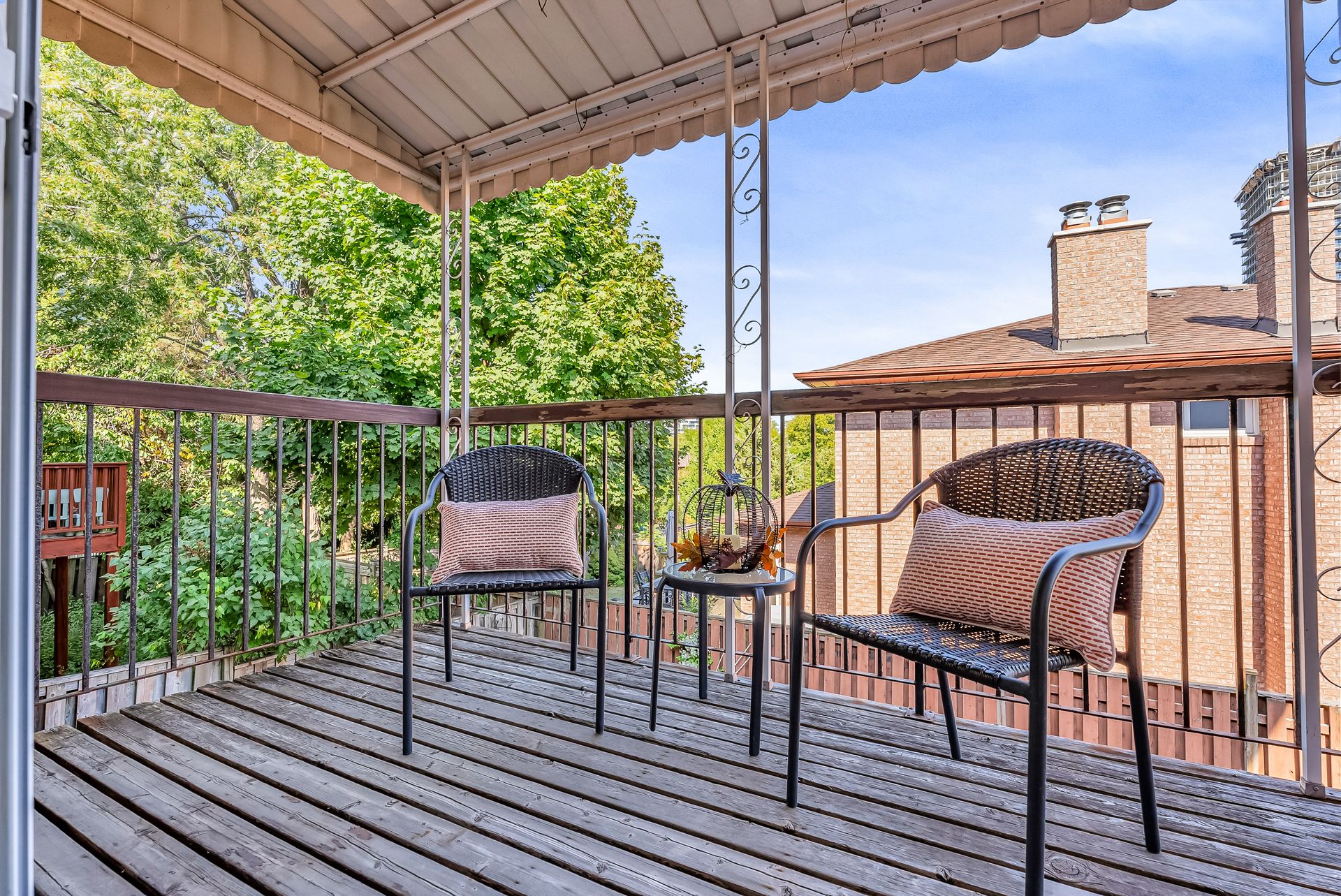 Covered Balcony at 57 Eunice Road, Bayview Village, Toronto Covered Balcony at 57 Eunice Road, Bayview Village, Toronto