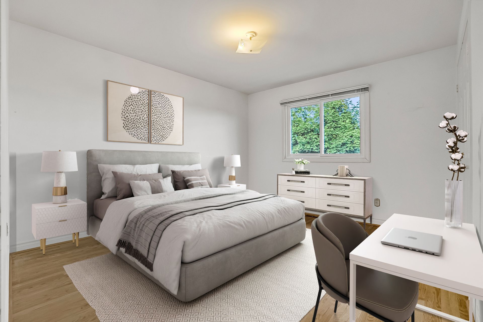 Bedroom Virtually Staged at 57 Eunice Road, Bayview Village, Toronto Bedroom Virtually Staged at 57 Eunice Road, Bayview Village, Toronto