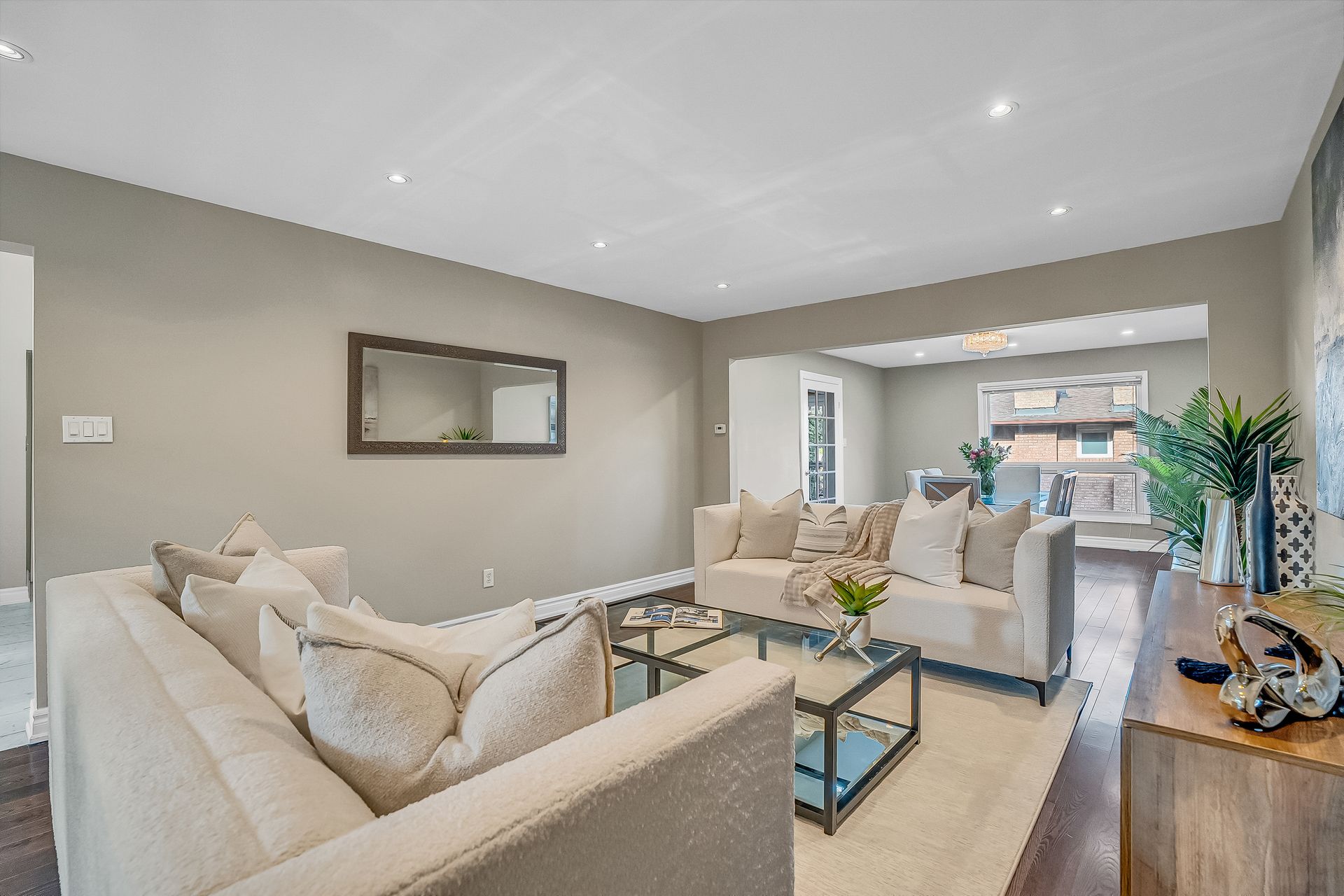 Living Room at 57 Eunice Road, Bayview Village, Toronto Living Room at 57 Eunice Road, Bayview Village, Toronto