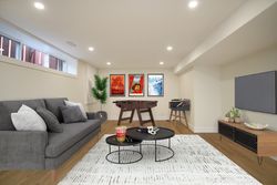 Recreation Room Virtually Staged at 15 Oldborough Circle, Don Valley Village, Toronto