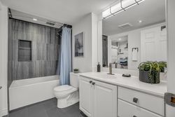 4 Piece Bathroom & Laundry Room at 411 - 18 Concorde Place, Banbury-Don Mills, Toronto