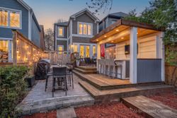 Backyard Twilight Rendering at 473 Hillsdale Avenue E, Mount Pleasant East, Toronto