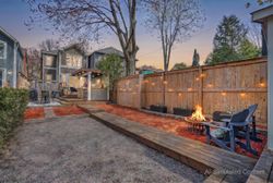 Backyard Twilight Rendering at 473 Hillsdale Avenue E, Mount Pleasant East, Toronto