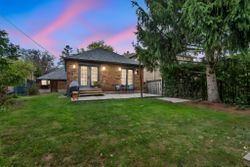 Backyard at Twilight at 31 Burncrest Drive, Bedford Park-Nortown, Toronto